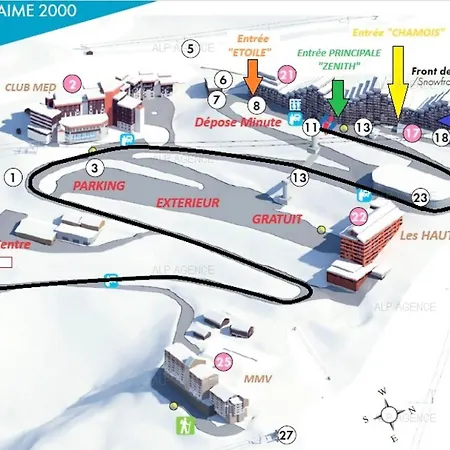 Aime 2000 - 4 Pieces 7/8 Pers - Aime 2000 - Plagne Aime 2000- Wifi Mae-1864 La Plagne-Tarentaise